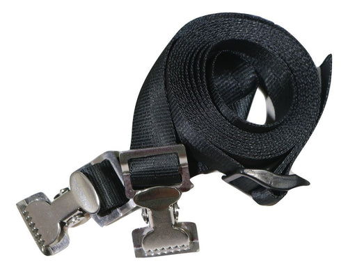 1" x 8 Ft Adjustable Stainless Steel Alligator Clip Tie Strap | AC108SS
