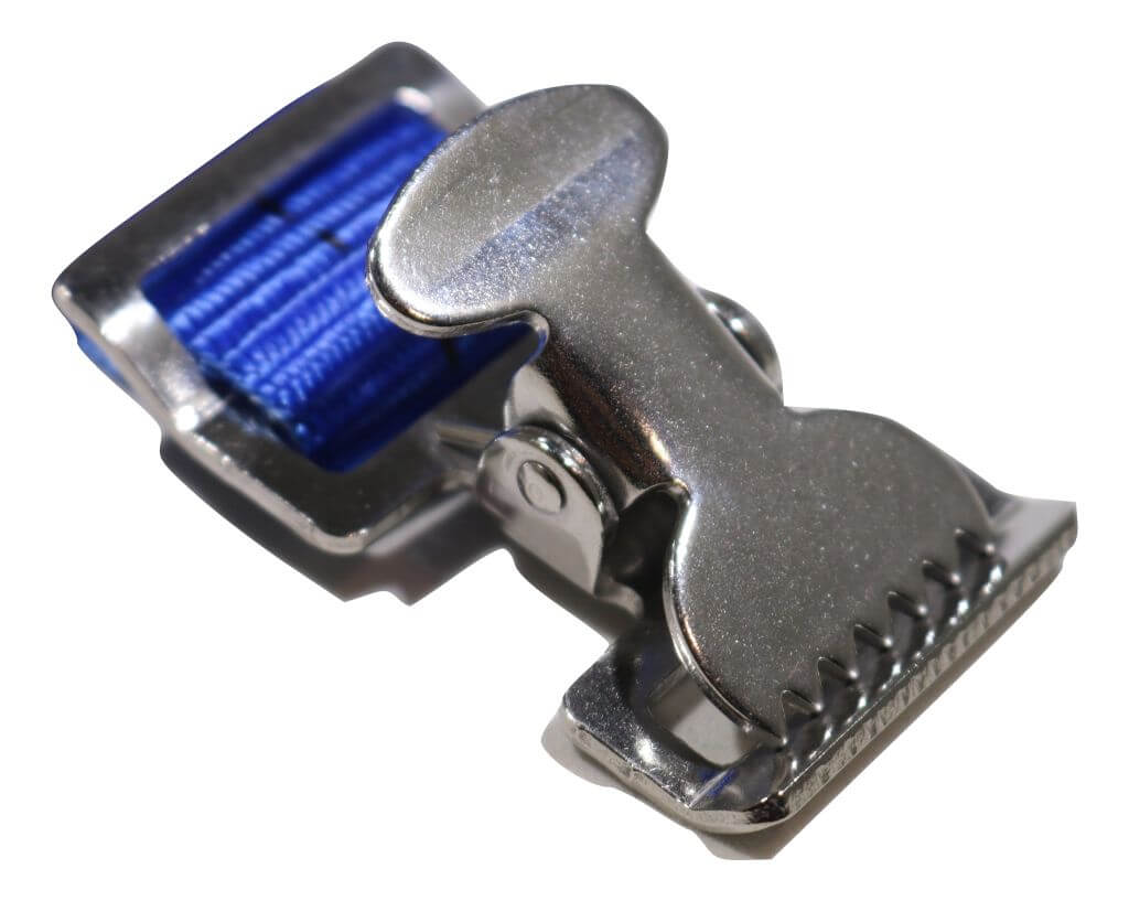 1" x 30 inch Stainless Steel Alligator Spring Clip Tourniquet Wrap Strap | COLOR OPTIONS