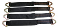 24 Inch Axle Straps Auto Car Hauler Tie Downs Tow Wrecker 4 PACK | BLACK