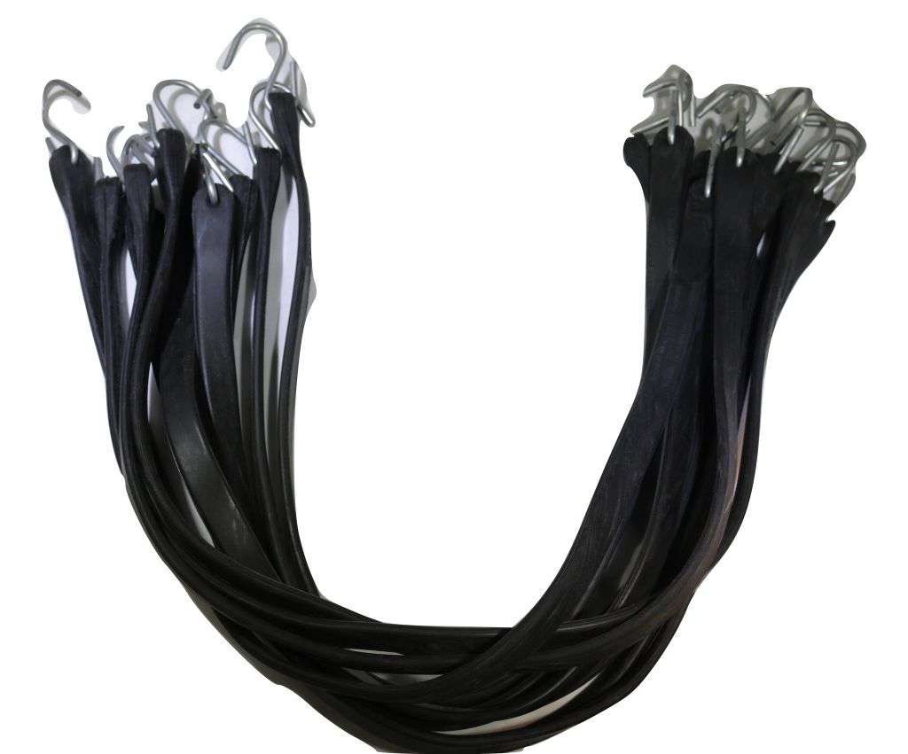 31 Inch Rubber Tarp Straps w/ Crimped S Hooks | 20 PACK