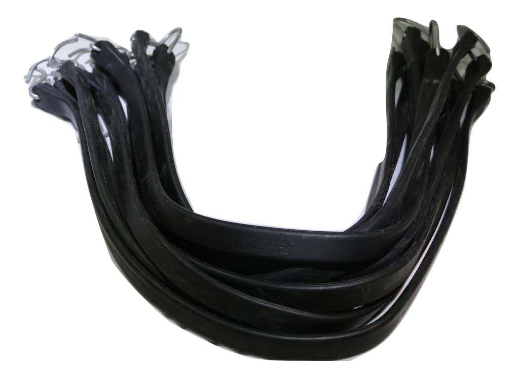 15 Inch Rubber Tarp Straps w/ Crimped S Hooks | 15 PACK